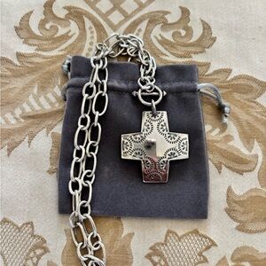 Silpada Virtuosity Sterling  Silver Cross Necklace